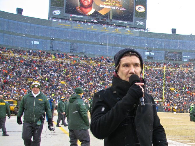 John Rzeznik sings the National Anthem on December 22, 2013